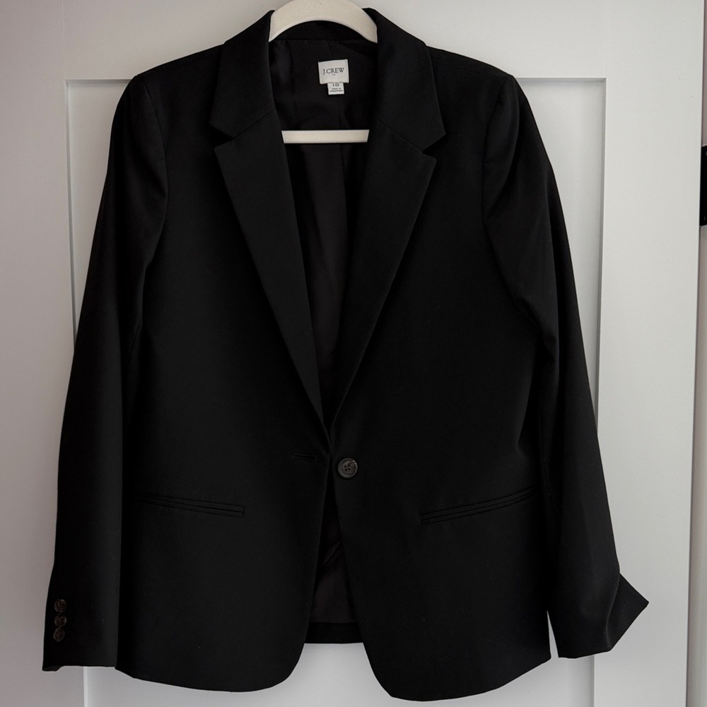 J. Crew Black Single-Button Men's Blazer